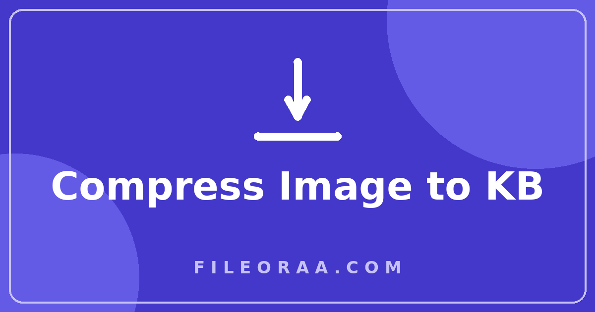 Illustration for the free compress image to KB tool showing a photo shrinking to a target file size