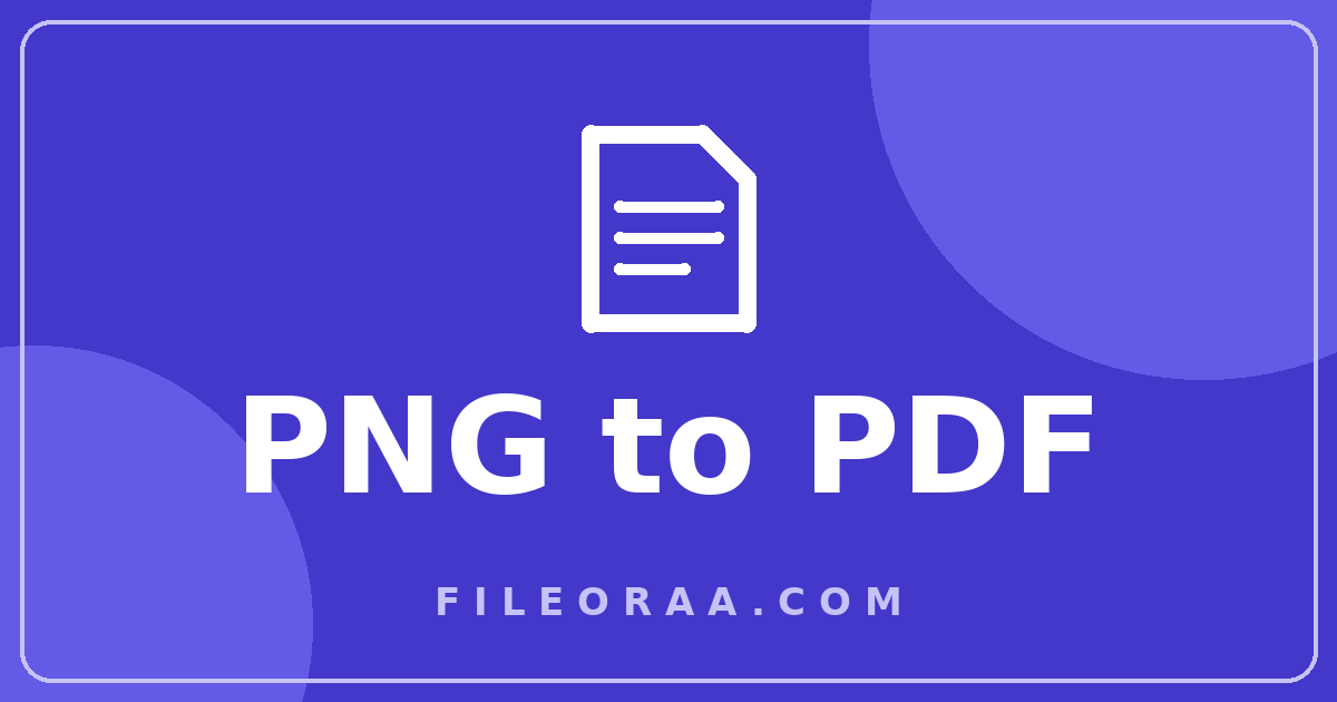 Illustration for the free PNG to PDF converter showing images combining into a PDF