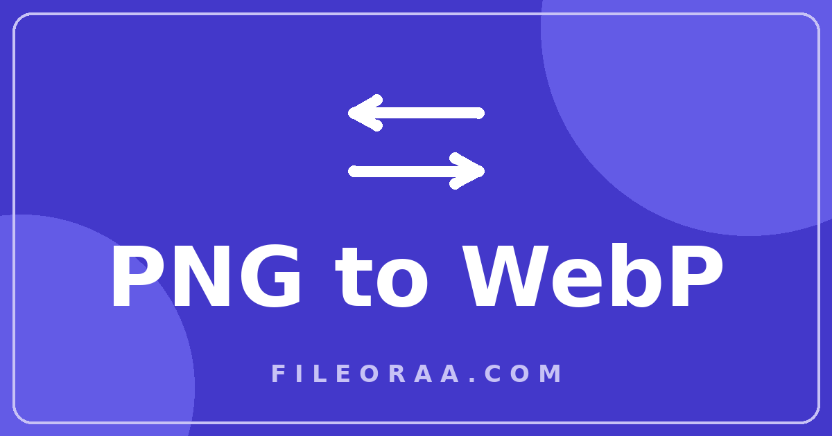 Illustration for the free PNG to WebP converter showing PNGs shrinking into WebP